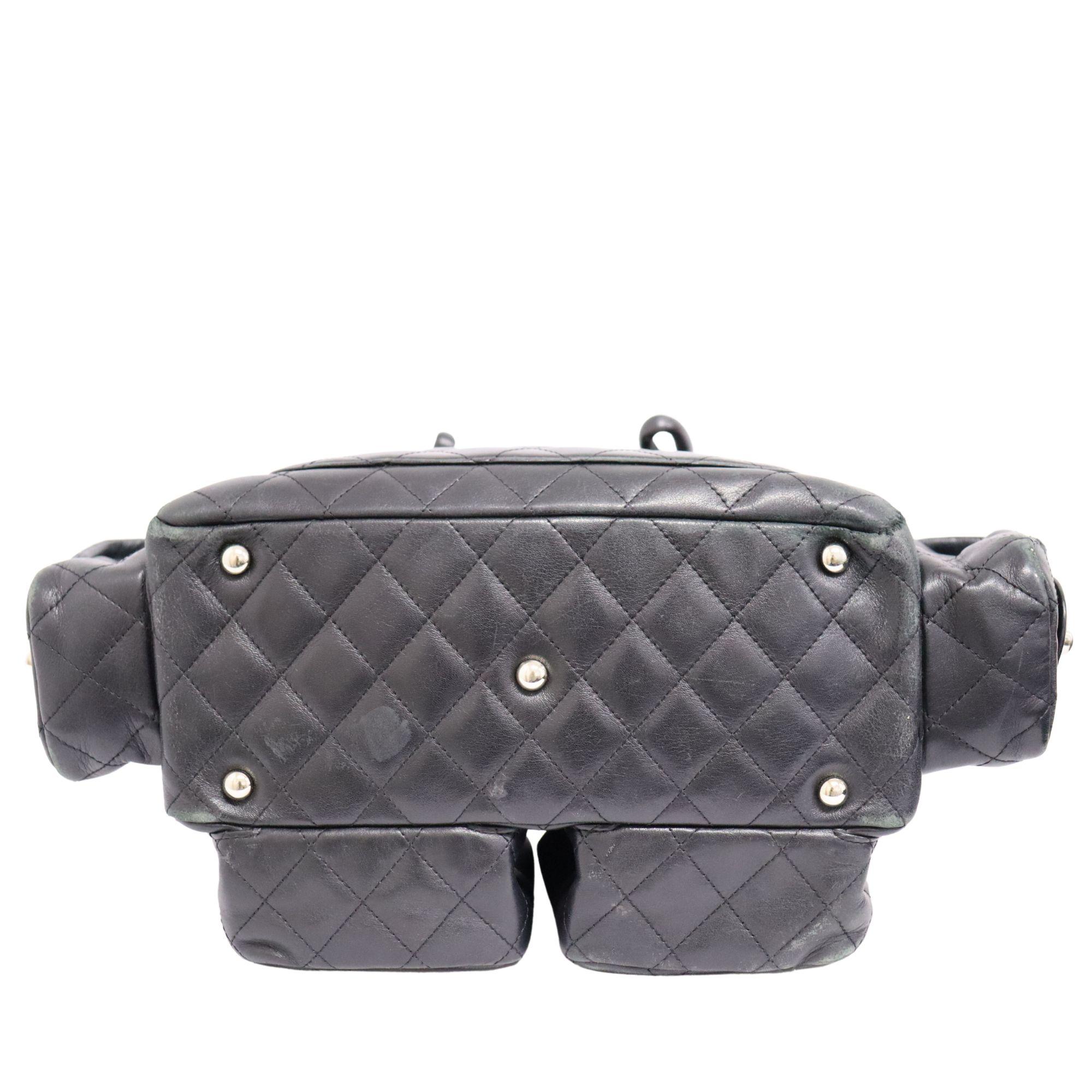 Chanel Black Quilted Ligne Cambon Ligne Reporter Bag 5