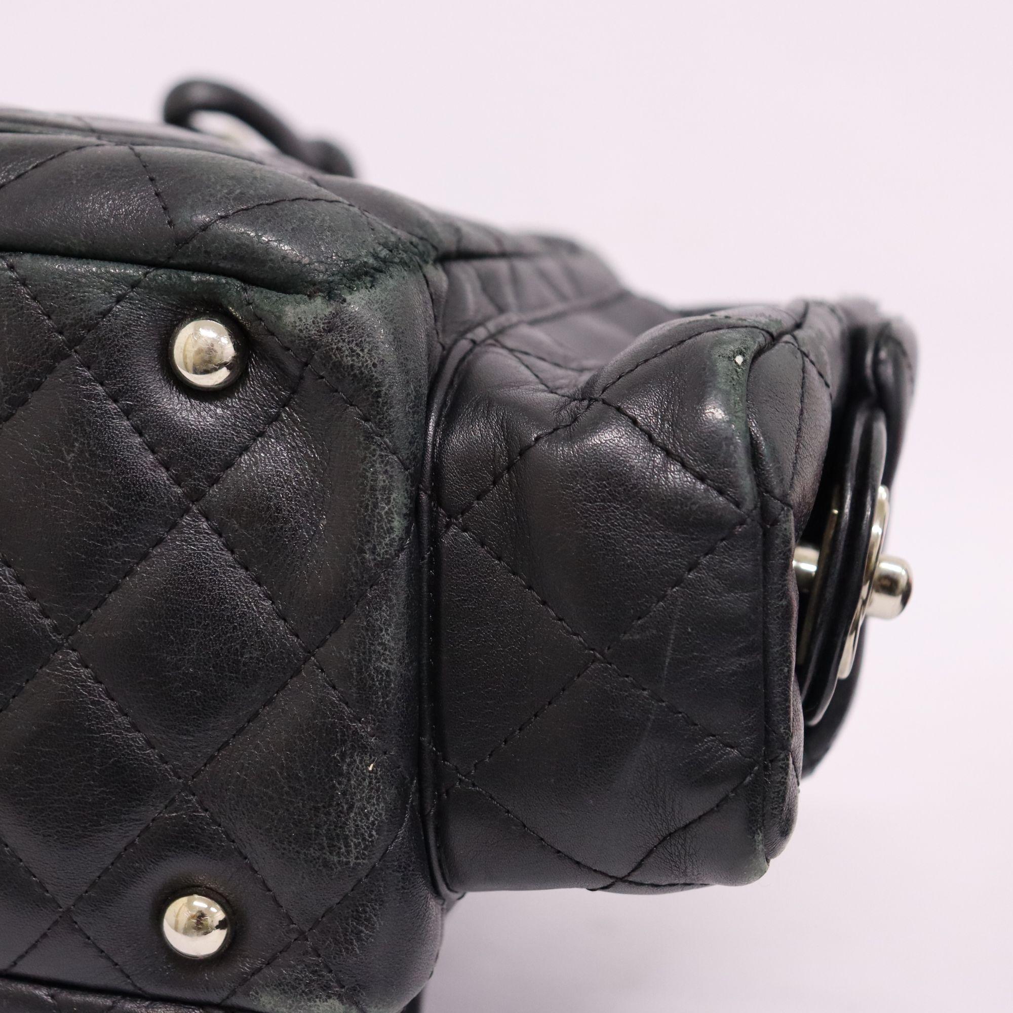 Chanel Black Quilted Ligne Cambon Ligne Reporter Bag 6