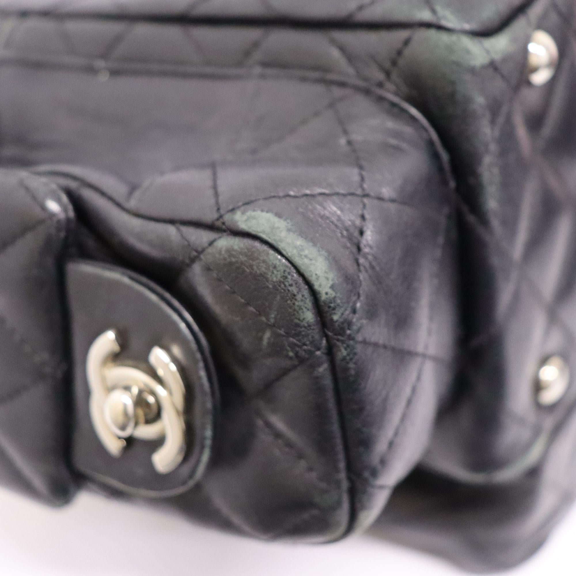 Chanel Black Quilted Ligne Cambon Ligne Reporter Bag 7