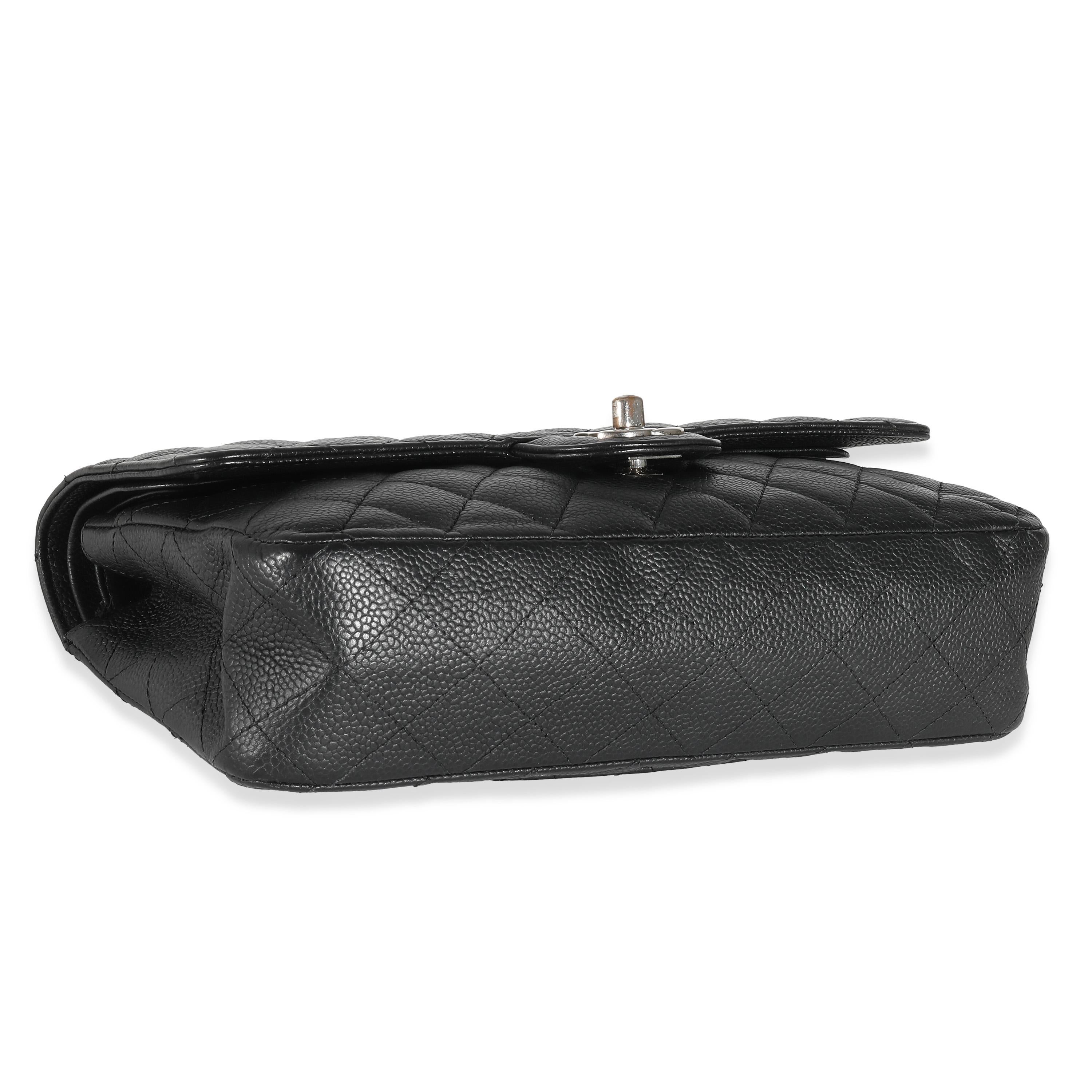 Chanel Black Quilted Medium Classic Double Flap Bag In Excellent Condition For Sale In New York, NY