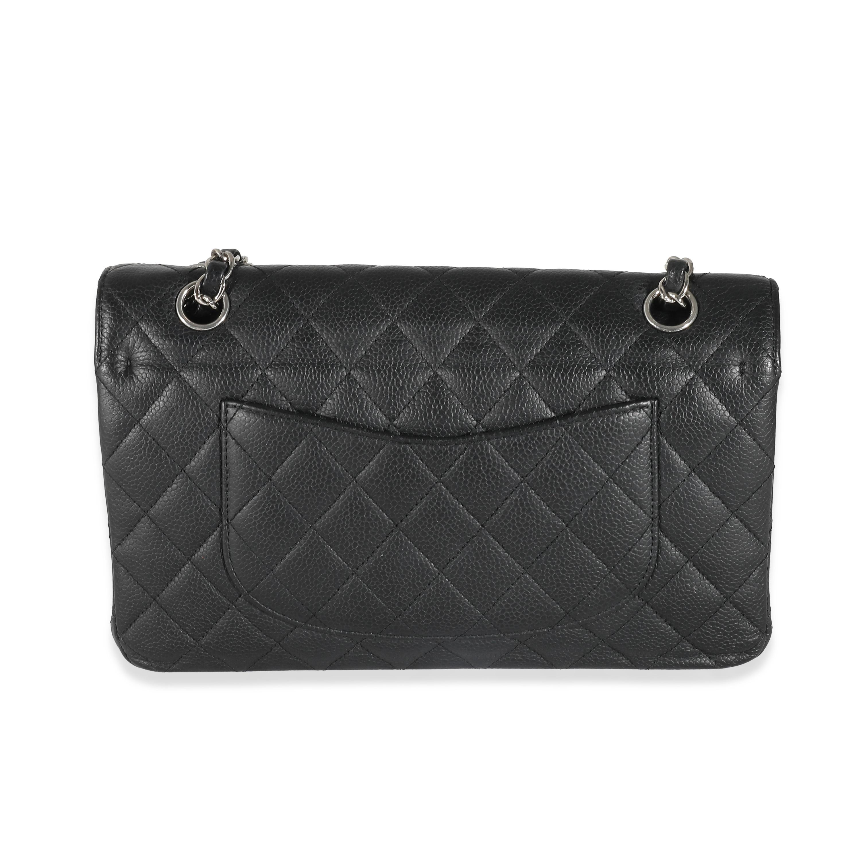 Chanel Black Quilted Medium Classic Double Flap Bag For Sale 3