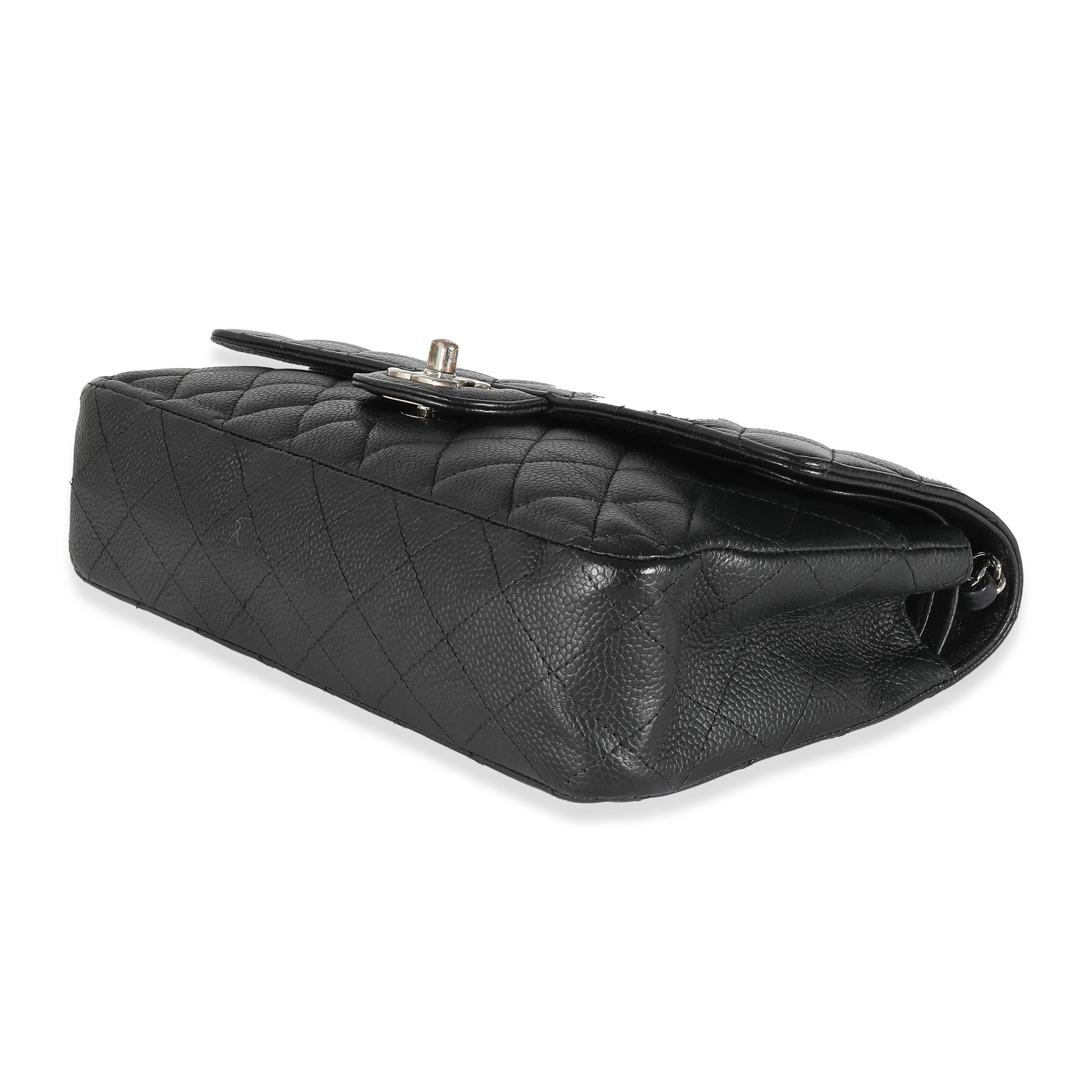 Chanel Black Quilted Medium Classic Double Flap Bag For Sale 4