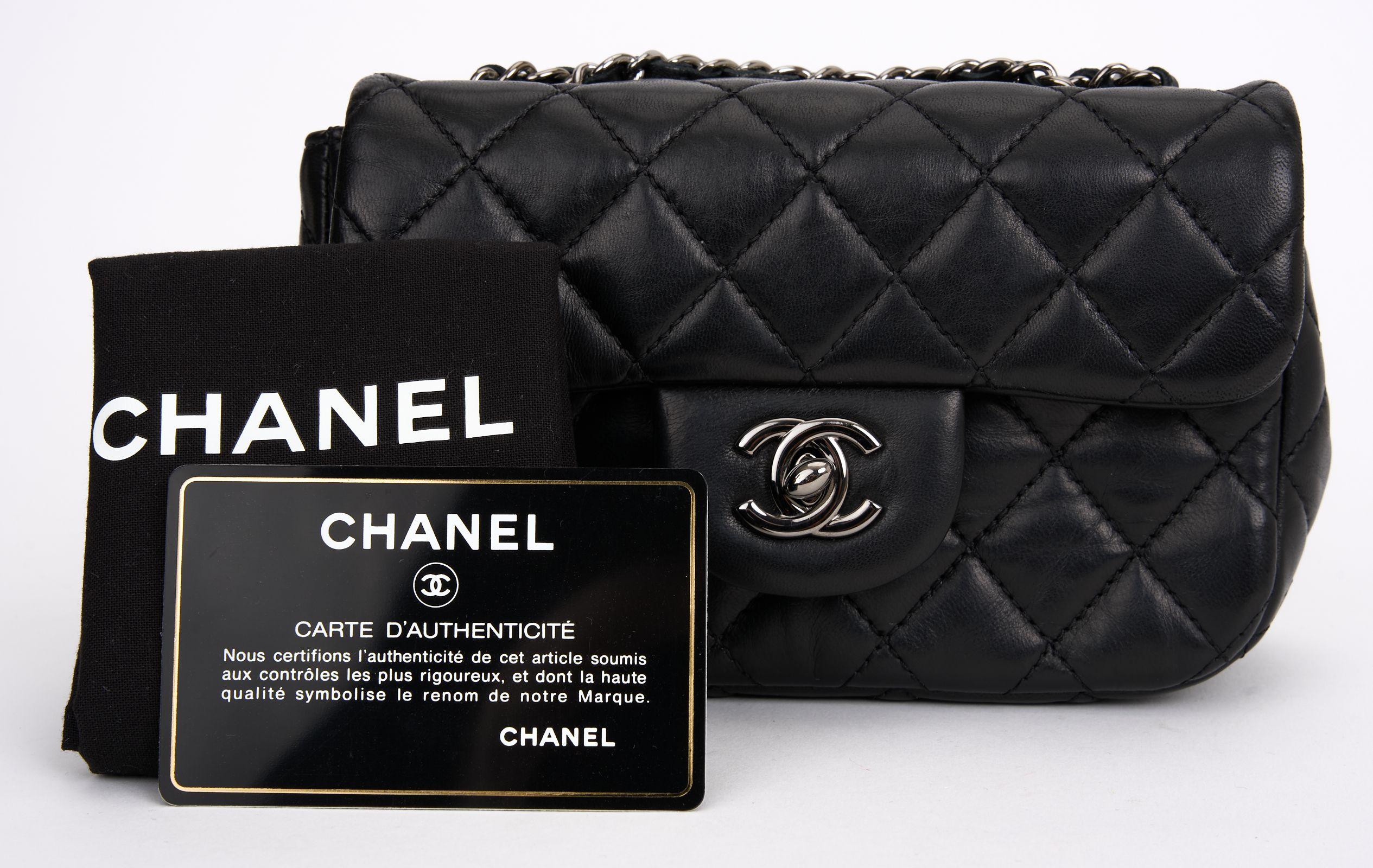 Chanel Black Quilted Mini Flap Bag For Sale 4