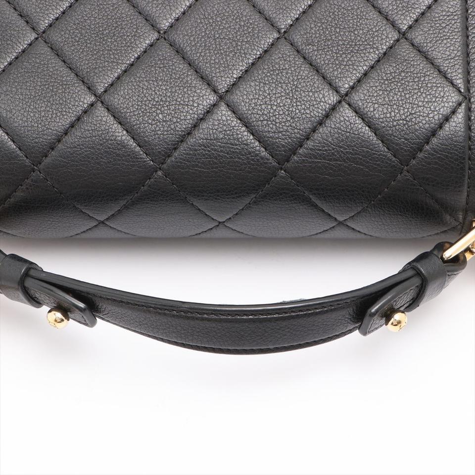 Chanel Black Quilted Mini Top Handle Box Chain Flap Crossbody Boy 7lm32cc For Sale 3