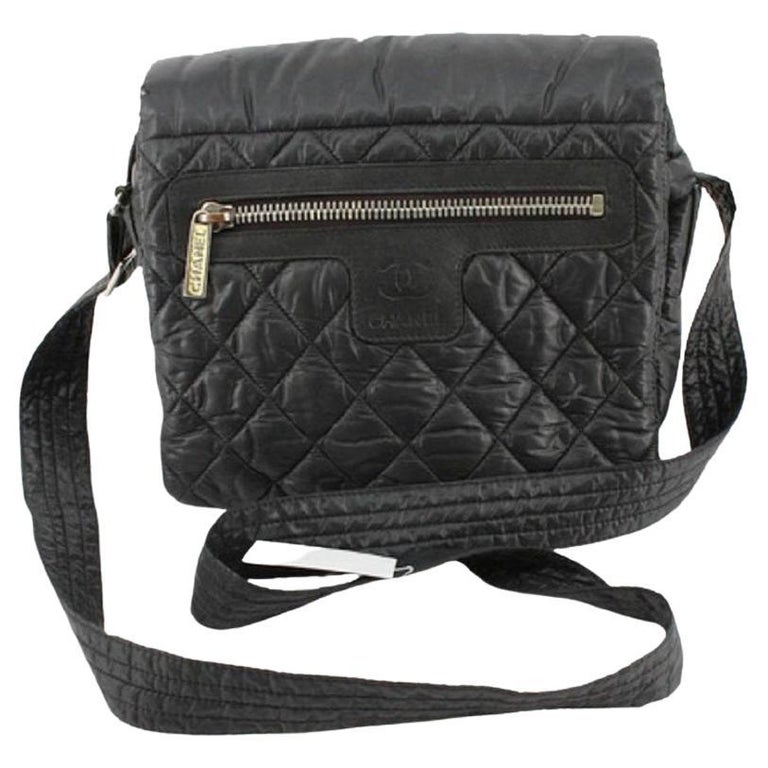 Chanel Black Quilted Nylon Coco Cocoon Small Messenger Bag