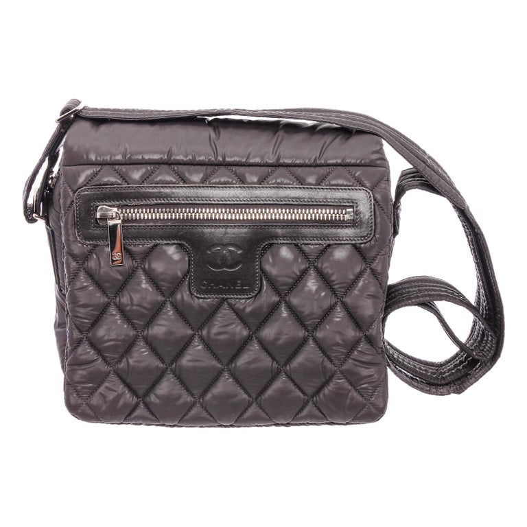 Chanel Black Quilted Nylon Medium Coco Cocoon Messenger Bag at 1stDibs