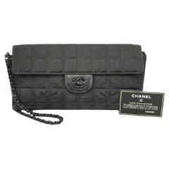 Chanel Black Quilted Nylon New Travel Line Flap Shoulder Bag