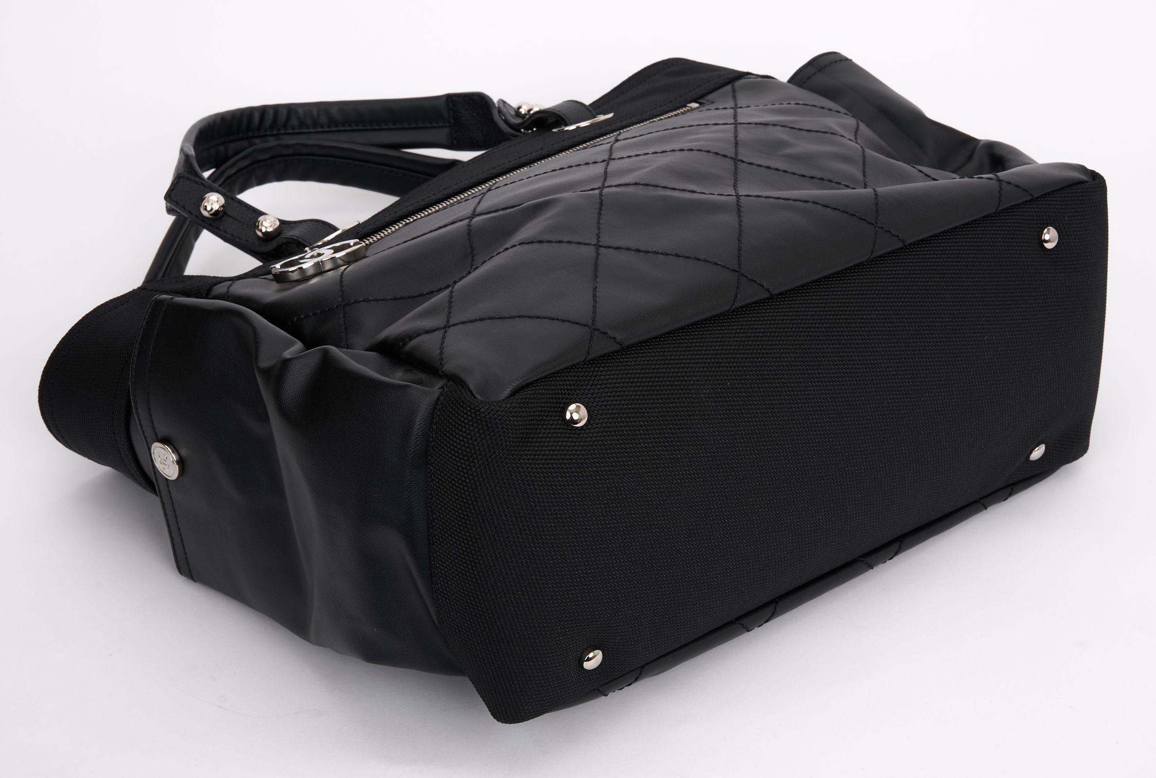 Chanel Black Quilted Paris Biarritz Tote For Sale 1