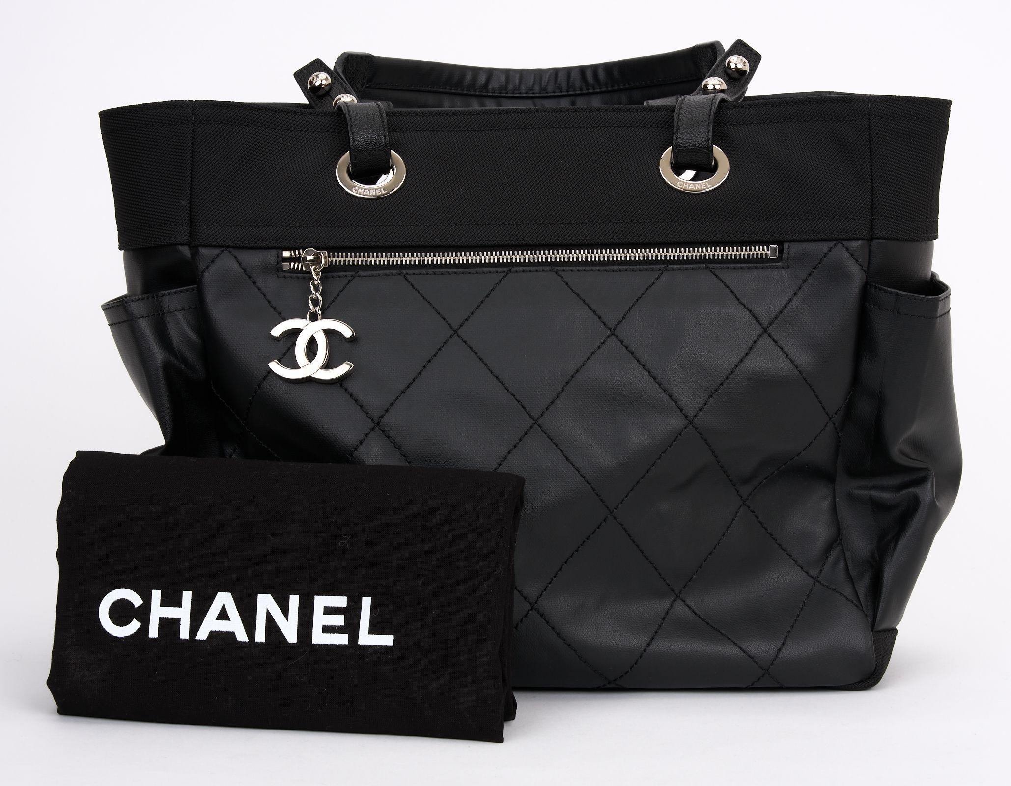 Chanel Black Quilted Paris Biarritz Tote For Sale 5