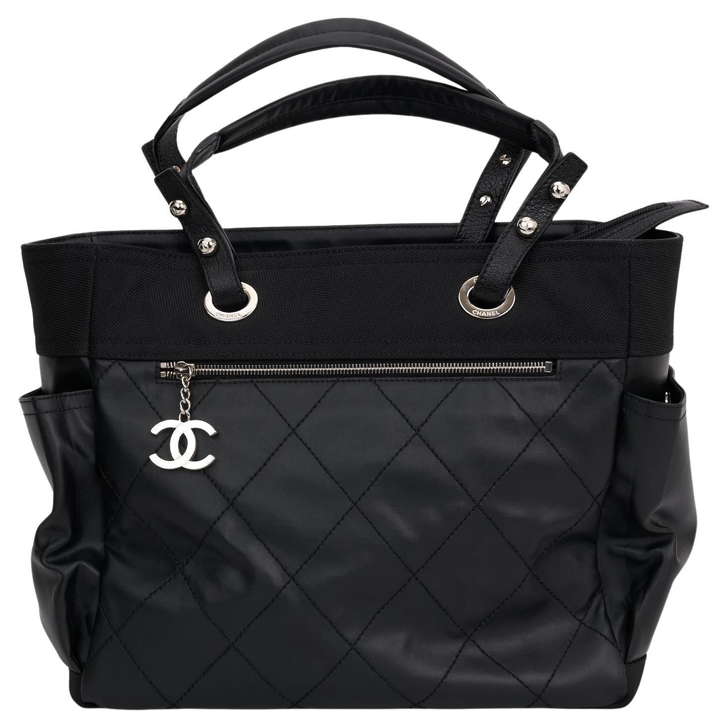 Chanel Black Quilted Paris Biarritz Tote For Sale