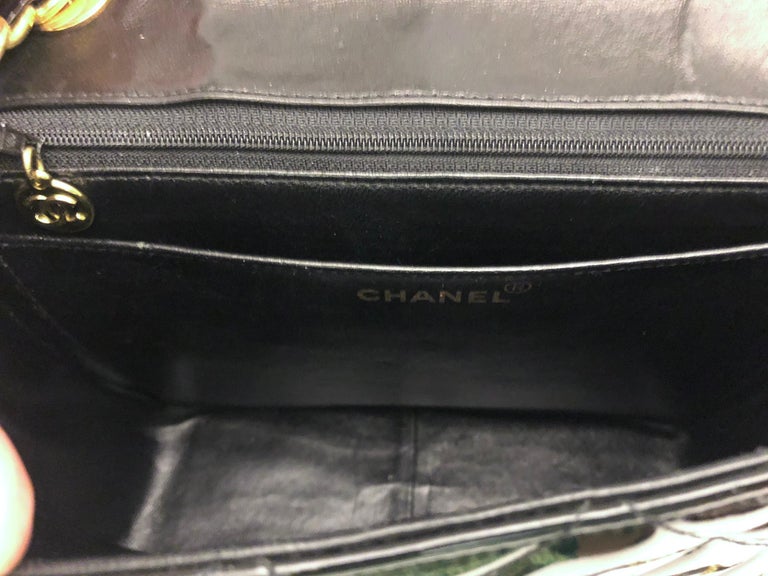 Chanel Black Quilted Patent Big CC Turn-lock Flap Shoulder Bag  For Sale 4
