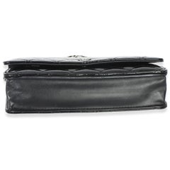 Chanel Black Quilted Patent Classic Wallet On Chain