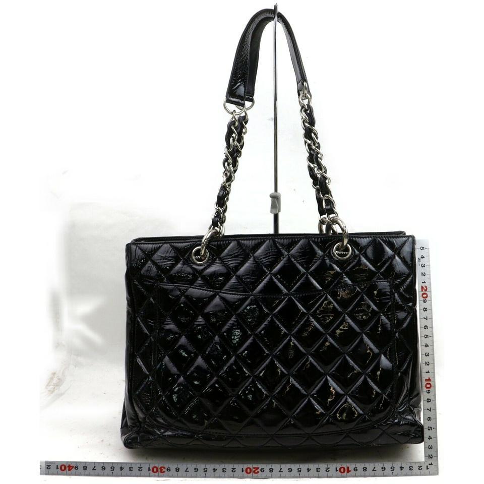 Chanel Black Quilted Patent GST Grand Shopping Tote bag 227805 For Sale 1