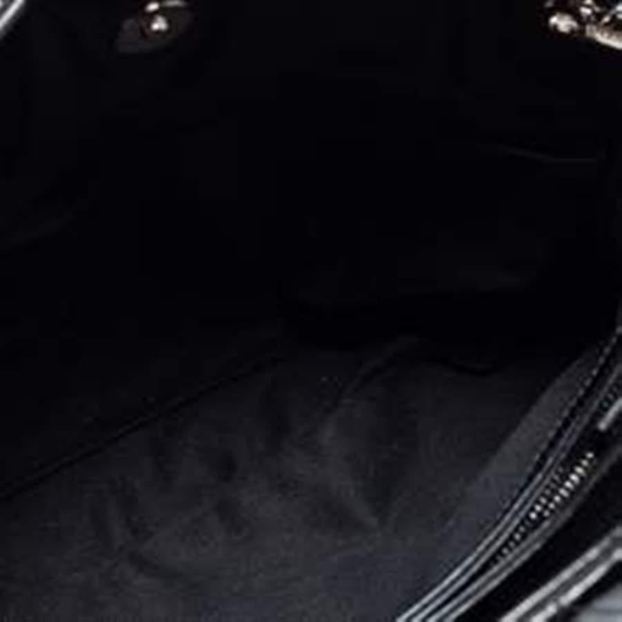 Chanel Black Quilted Patent Large Just Mademoiselle Bowler Bag 1