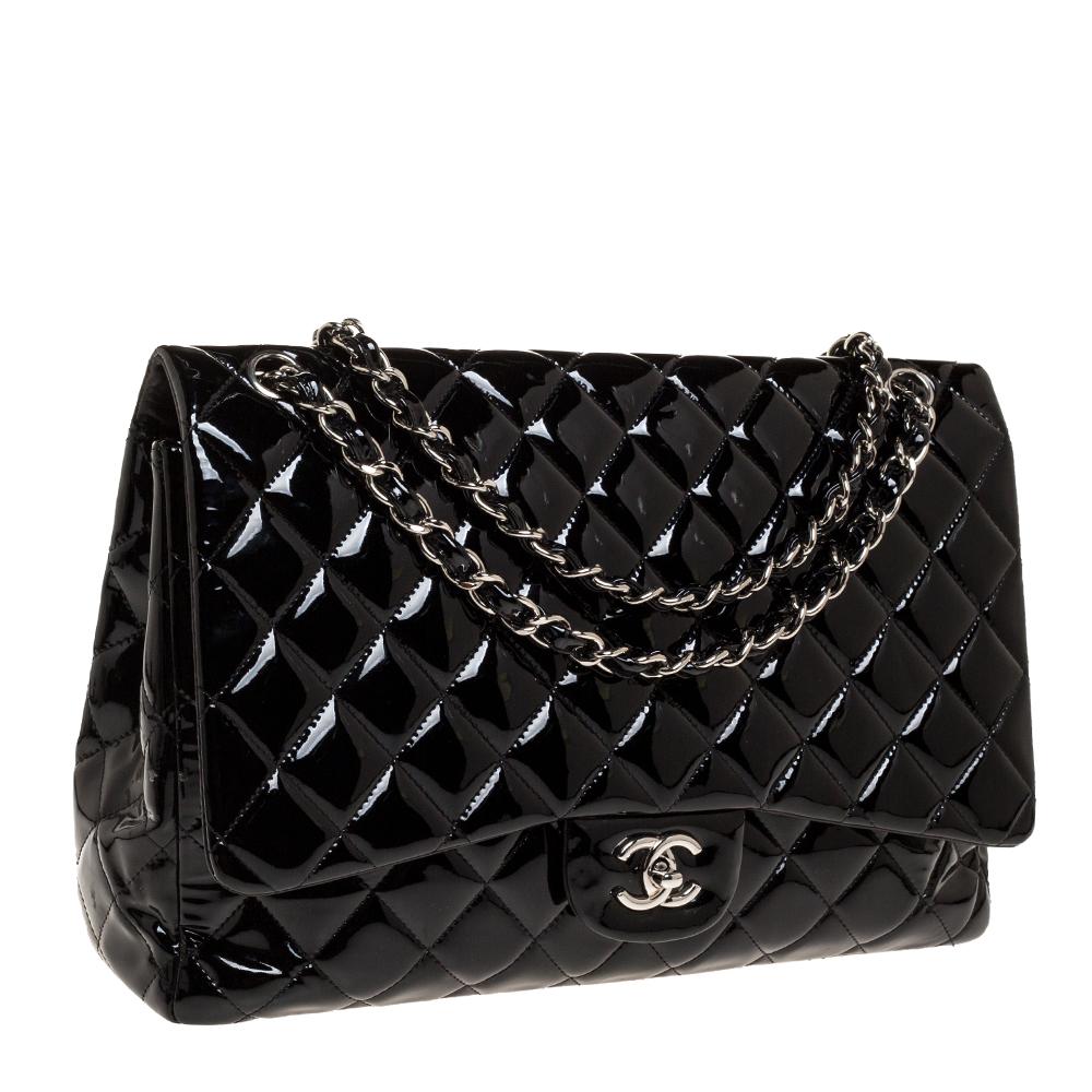 chanel maxi patent leather