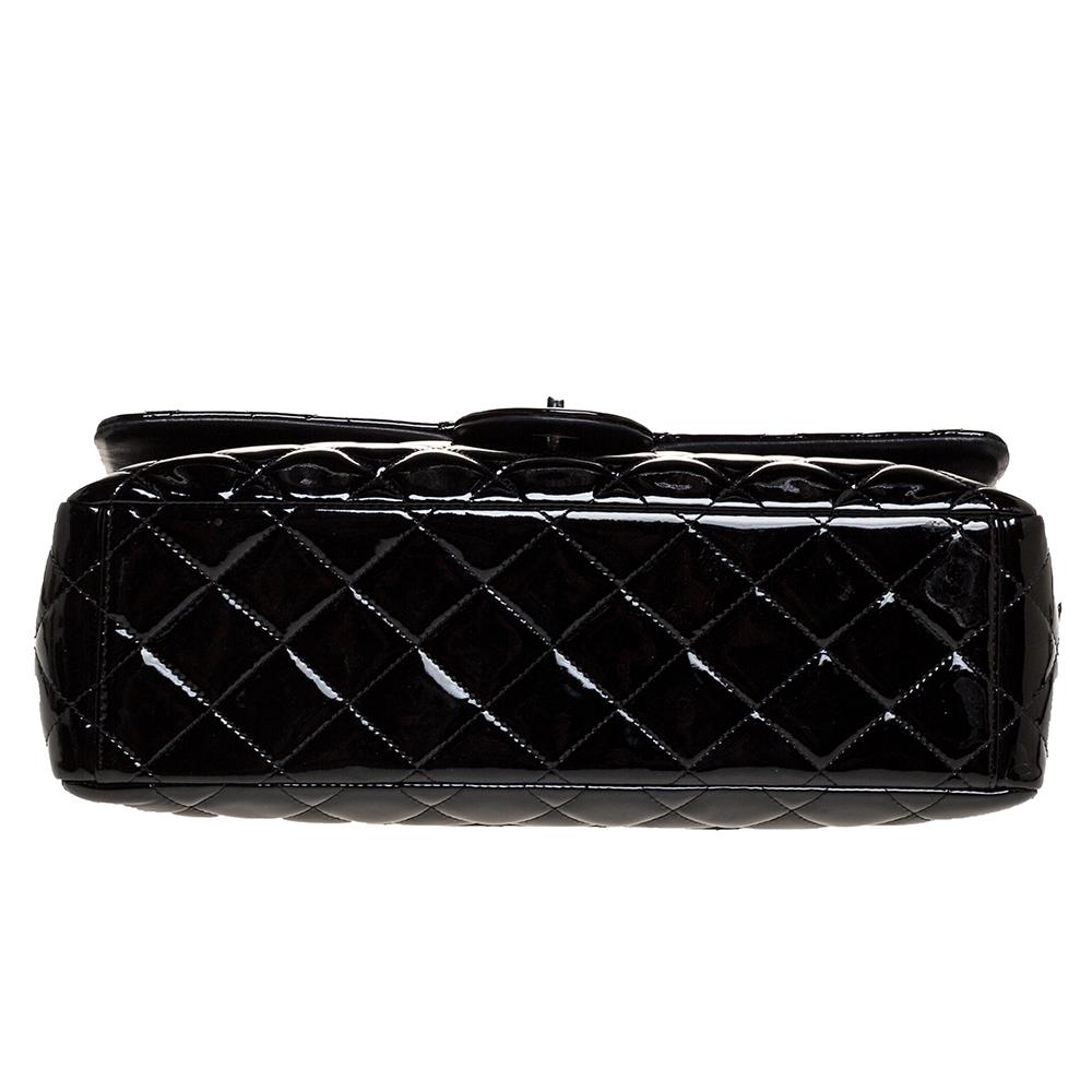chanel patent flap bag