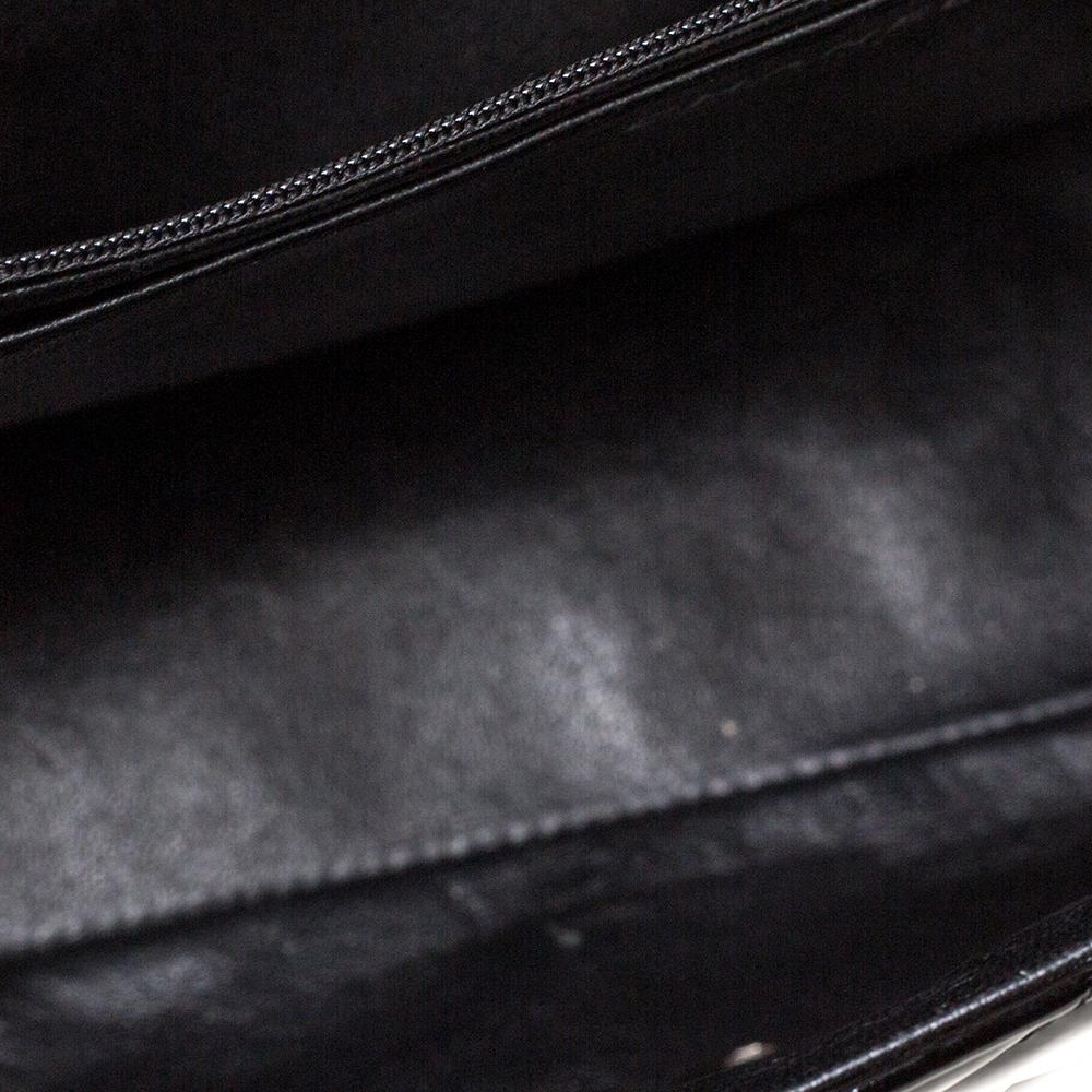 Chanel Black Quilted Patent Leather Maxi Classic Single Flap Bag 2