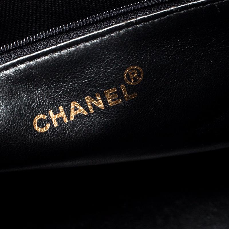 Chanel Black Quilted Patent Leather Petite Shopping Tote 4