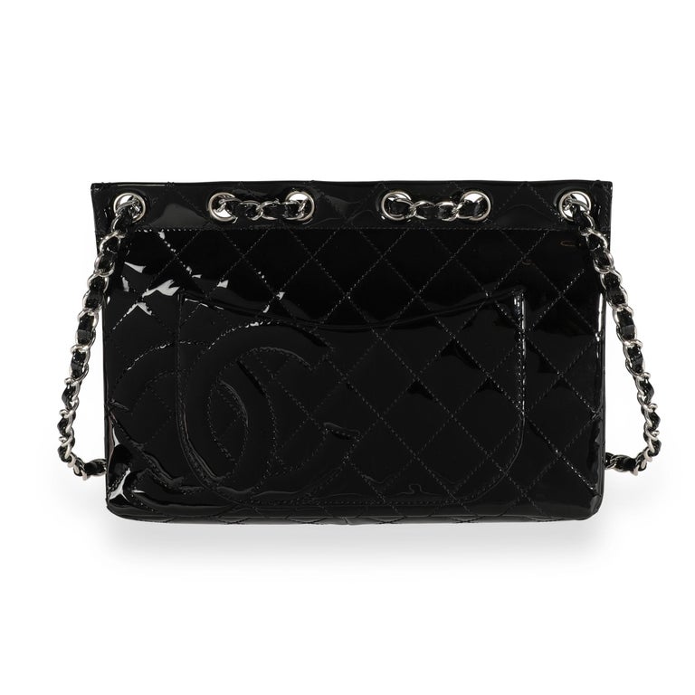 Chanel Black Quilted Patent Leather Supermodel Flap Bag For Sale at 1stDibs