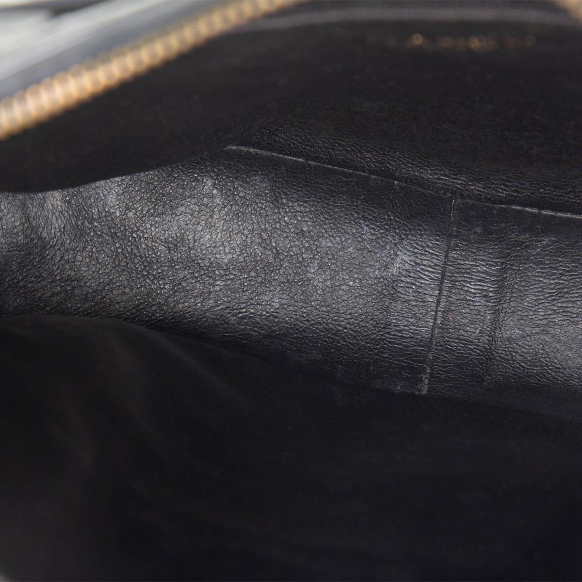 CHANEL black quilted patent leather TASSEL CAMERA Shoulder Bag 1