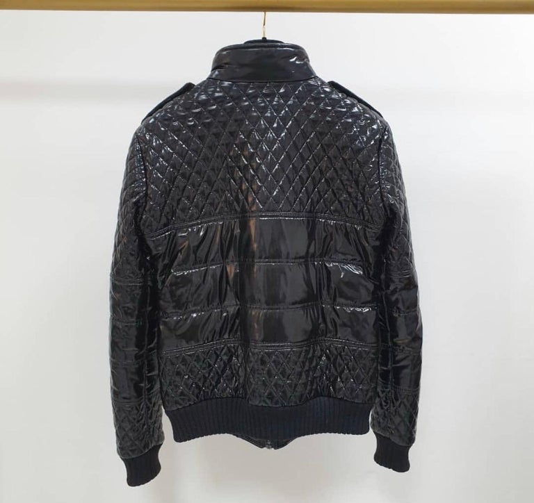 Chanel Black Quilted Puffer Jacket Vest For Sale at 1stDibs