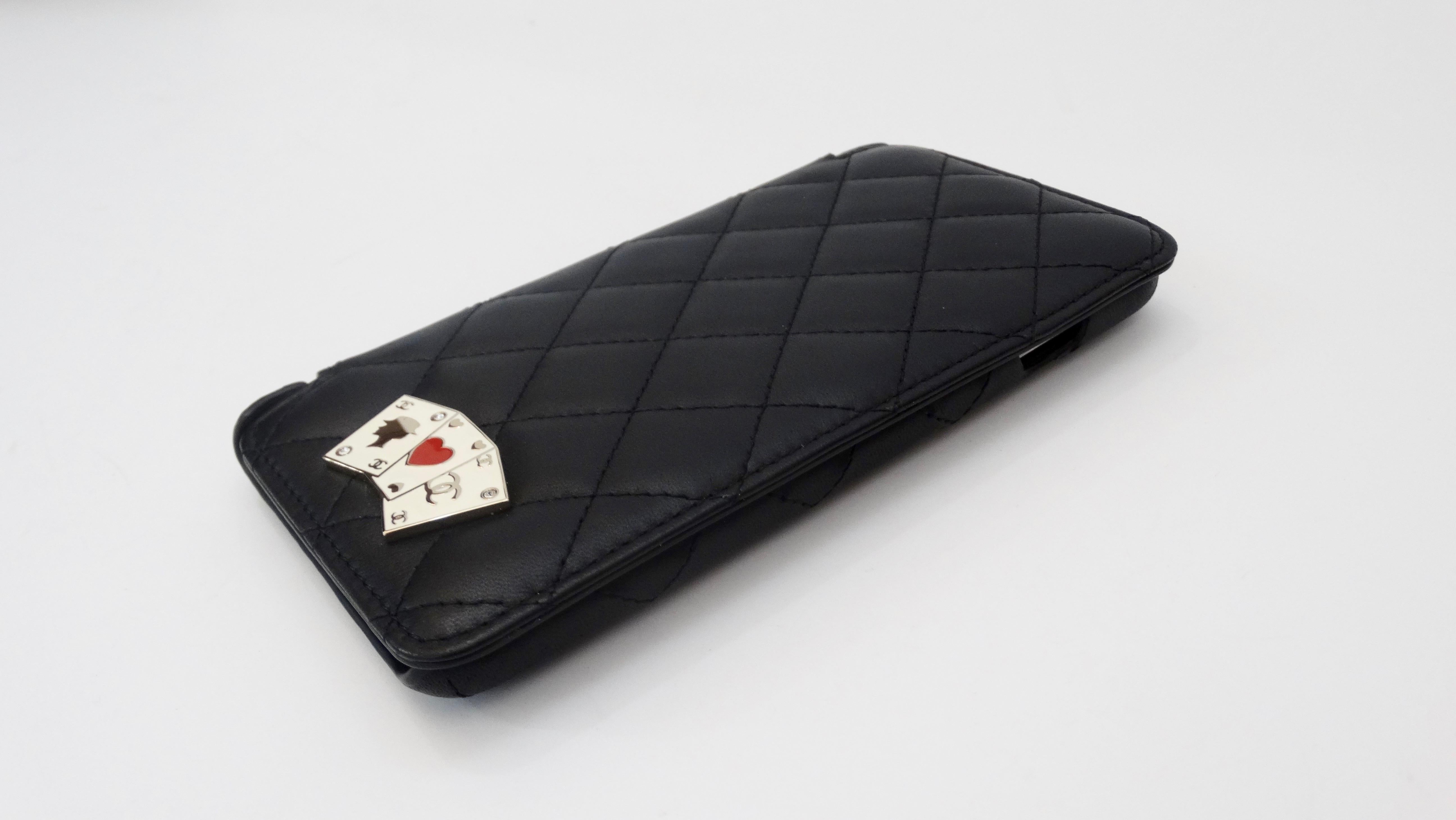 Women's or Men's Chanel Black Quilted Rare Casino IPhone 7/8 Plus Wallet Case