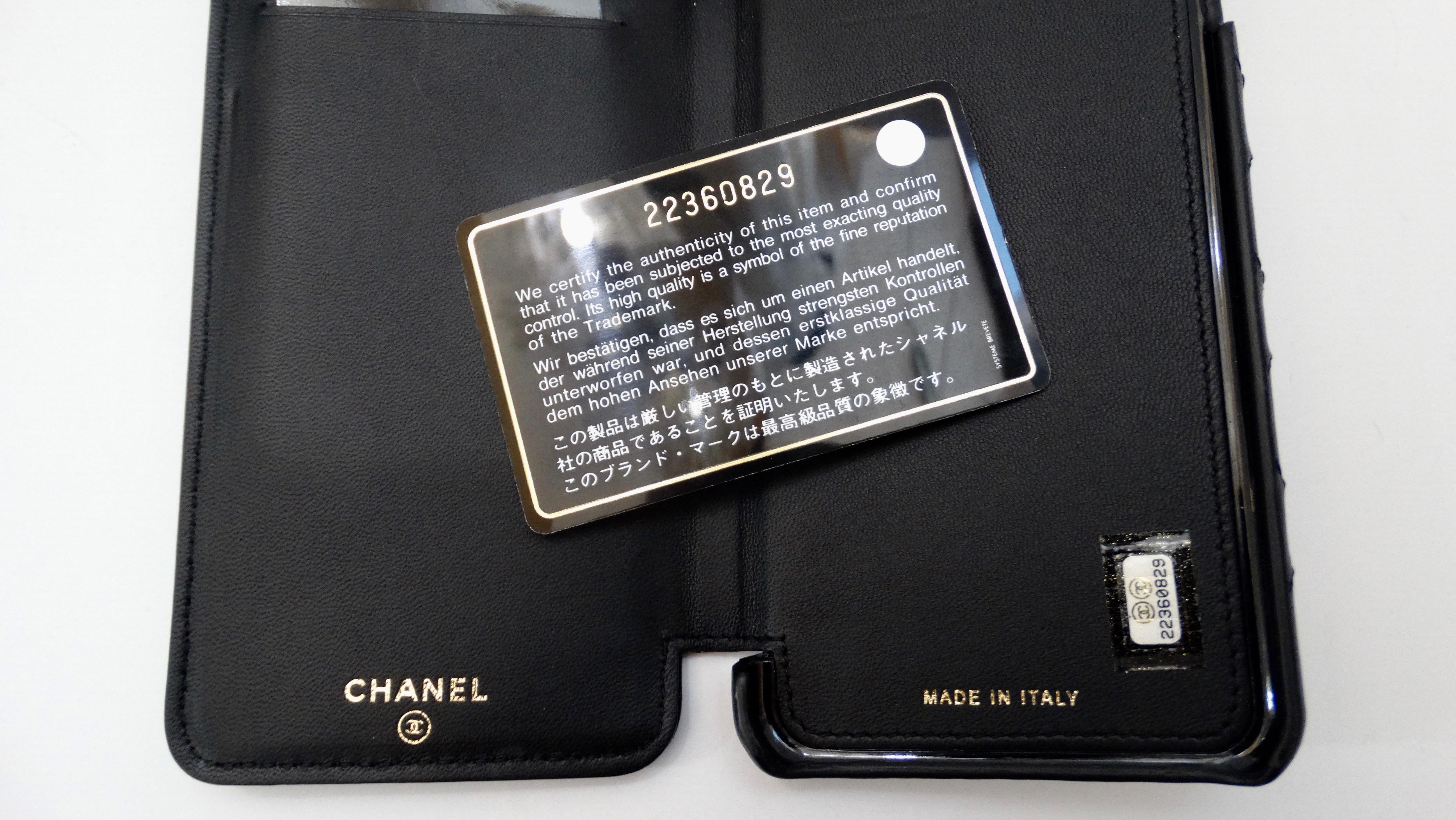 Chanel Black Quilted Rare Casino IPhone 7/8 Plus Wallet Case 1