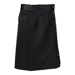 Chanel Black Quilted Satin Skirt
