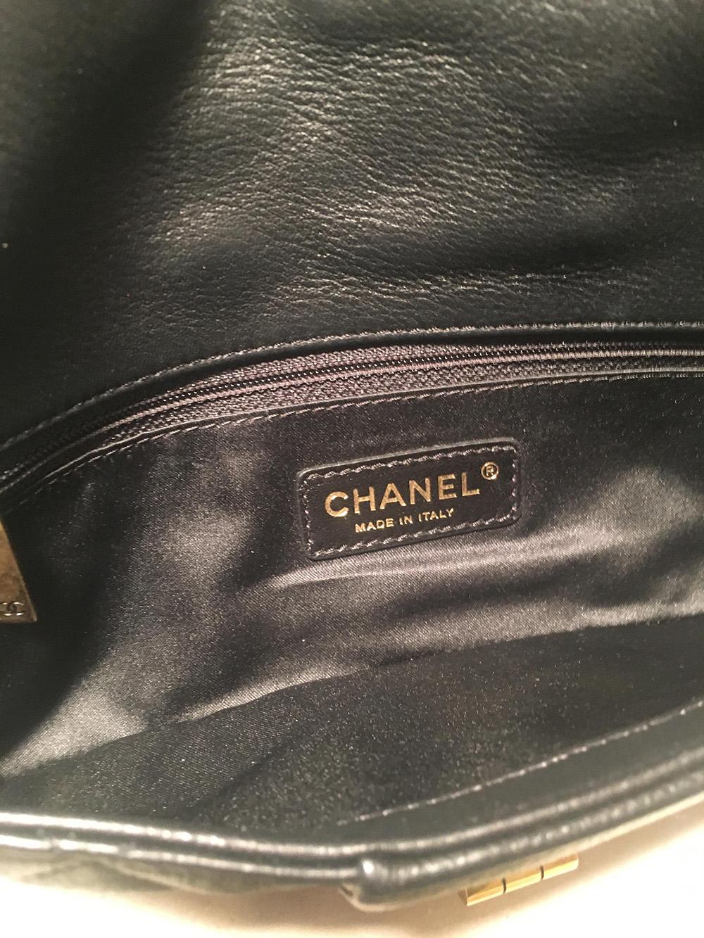 Women's Chanel Black Quilted Sheepskin Leather 2.55 Reissue Mademoiselle Clutch