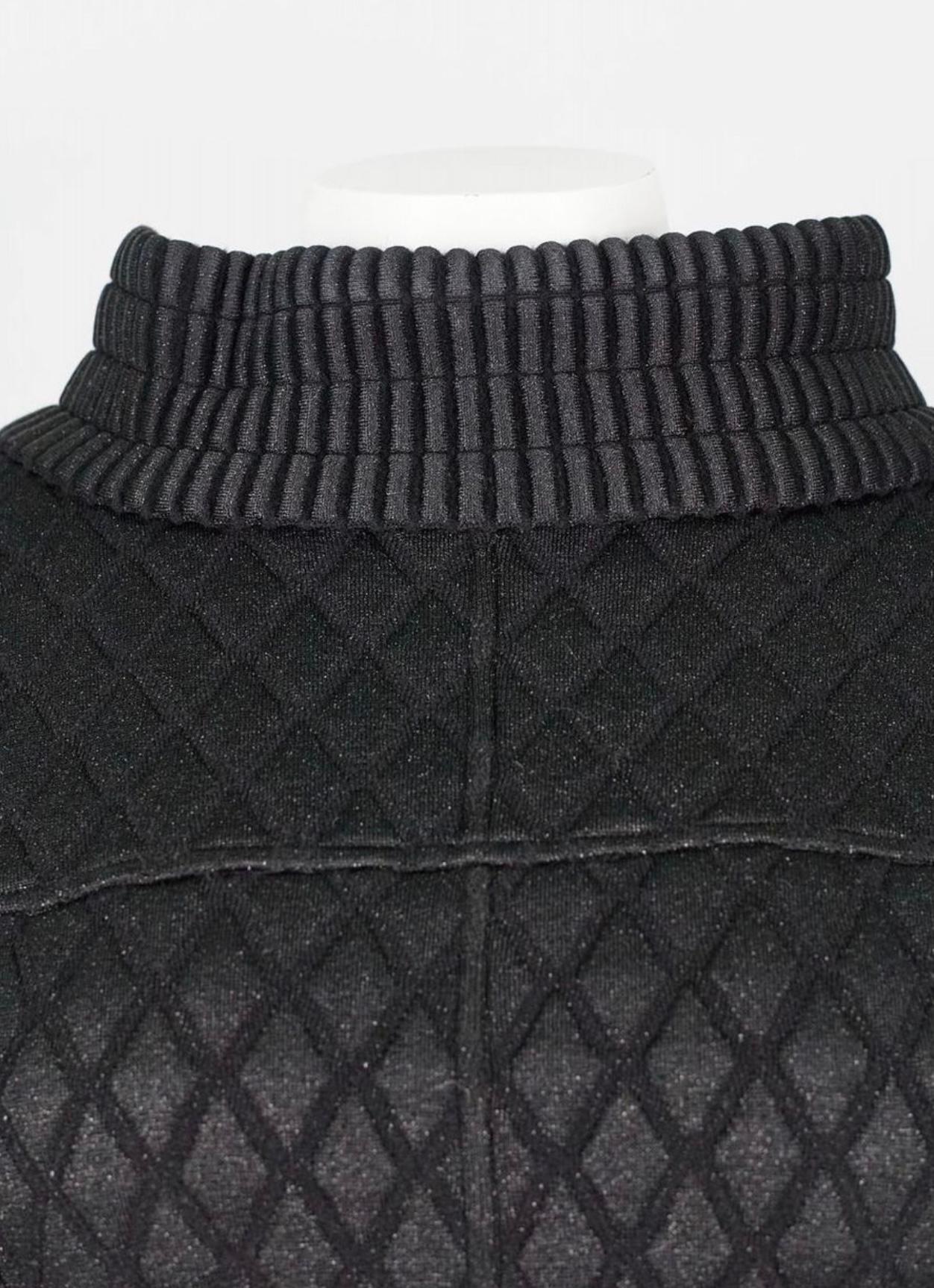Women's or Men's Chanel Black Quilted Shimmering Dress For Sale