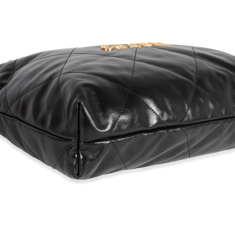 Chanel 22 Mini Bag Black Shiny Crumpled Calfskin – Coco Approved
