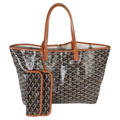 Goyard Black Gold Goyardine Canvas Saint Louis PM