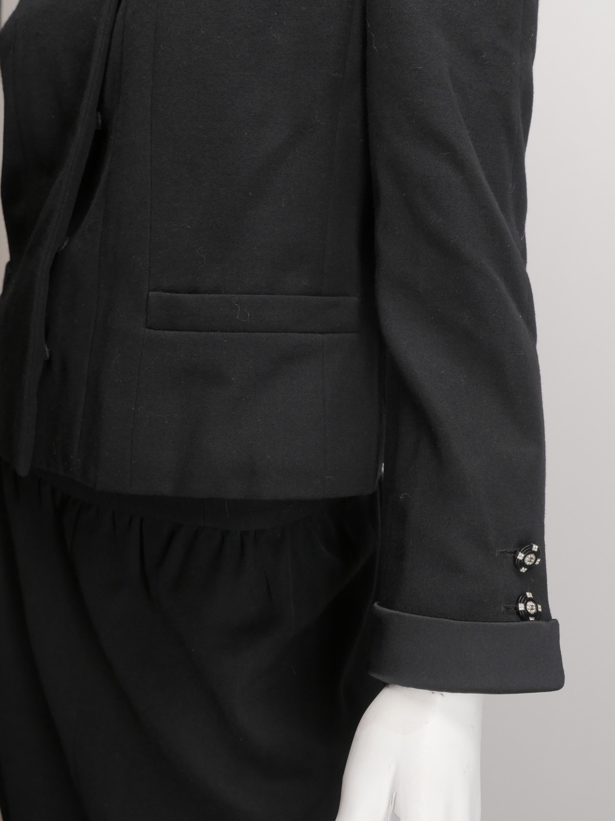 Chanel Black Quilted Skirt Suit 5