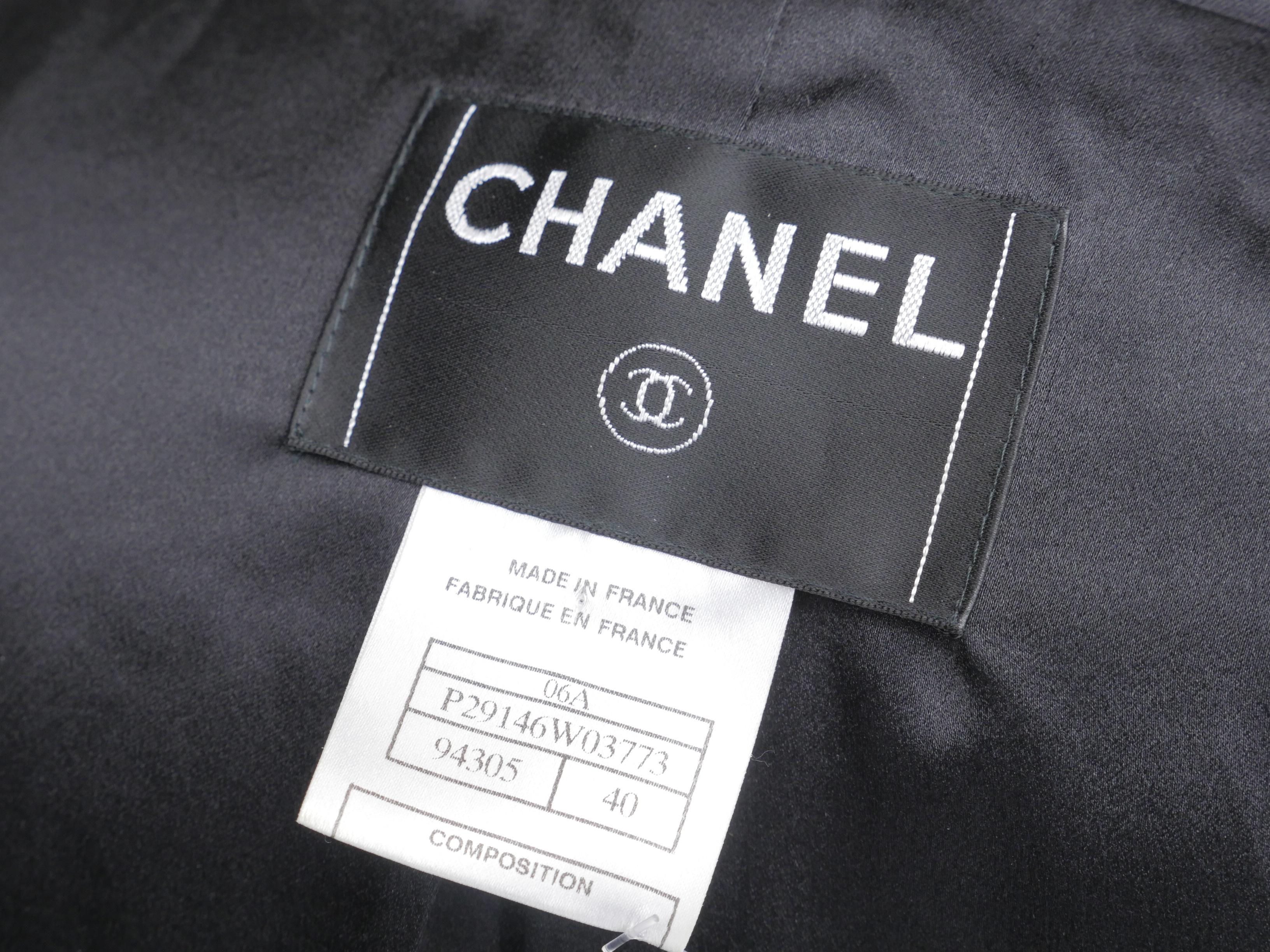 Chanel Black Quilted Skirt Suit 9