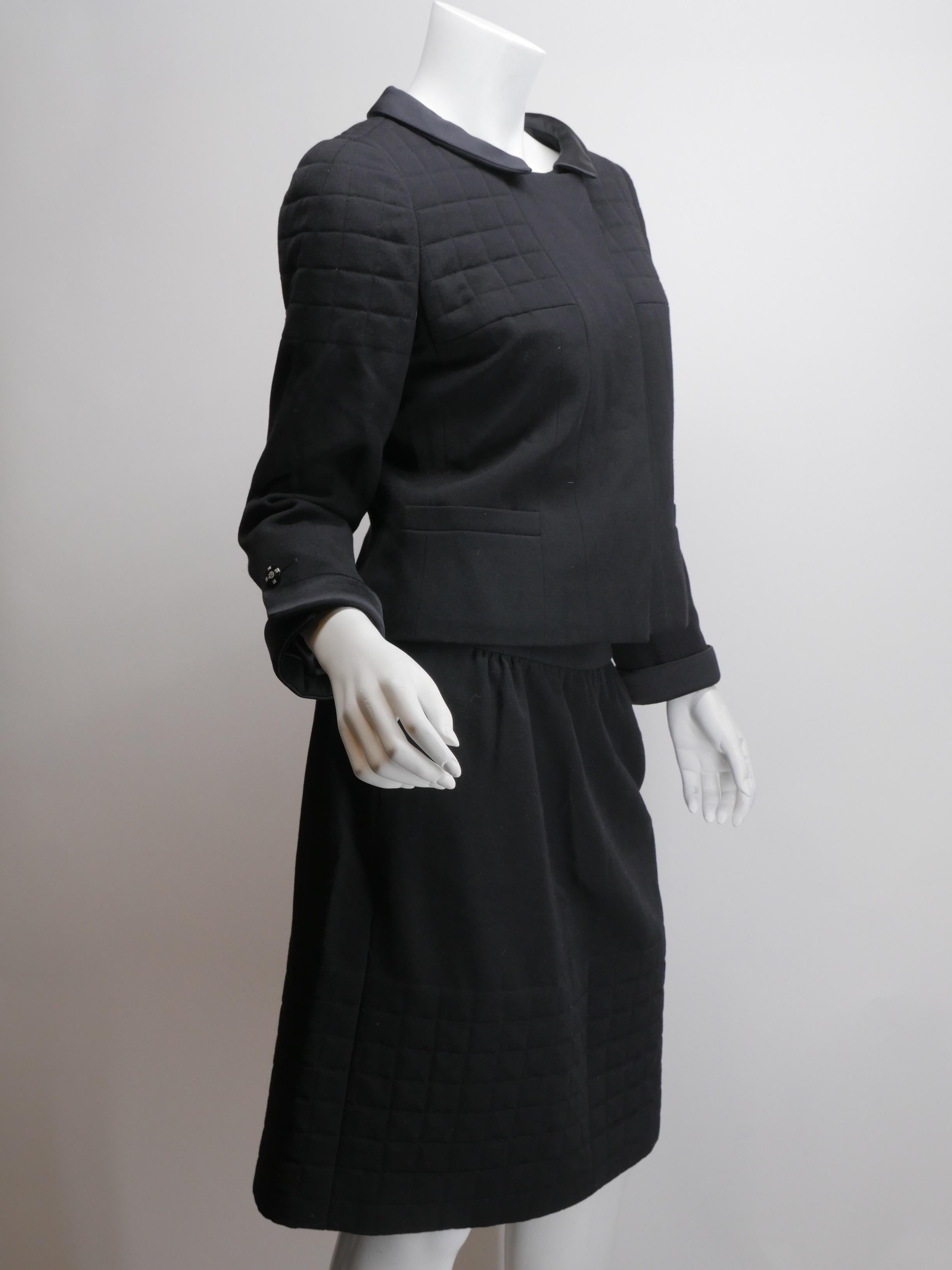 Chanel Black Quilted Skirt Suit 1