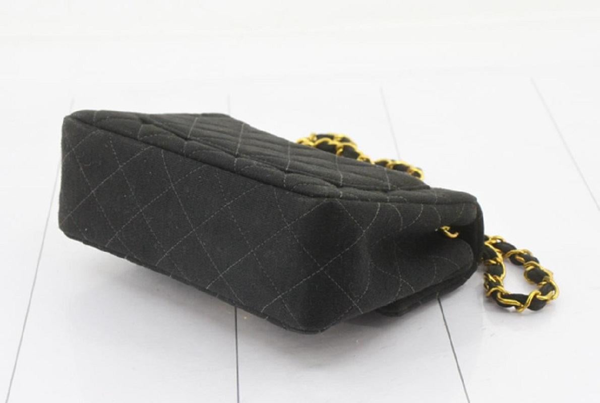 Chanel Black Quilted Suede Mini Shoulder Bag In Good Condition For Sale In Irvine, CA