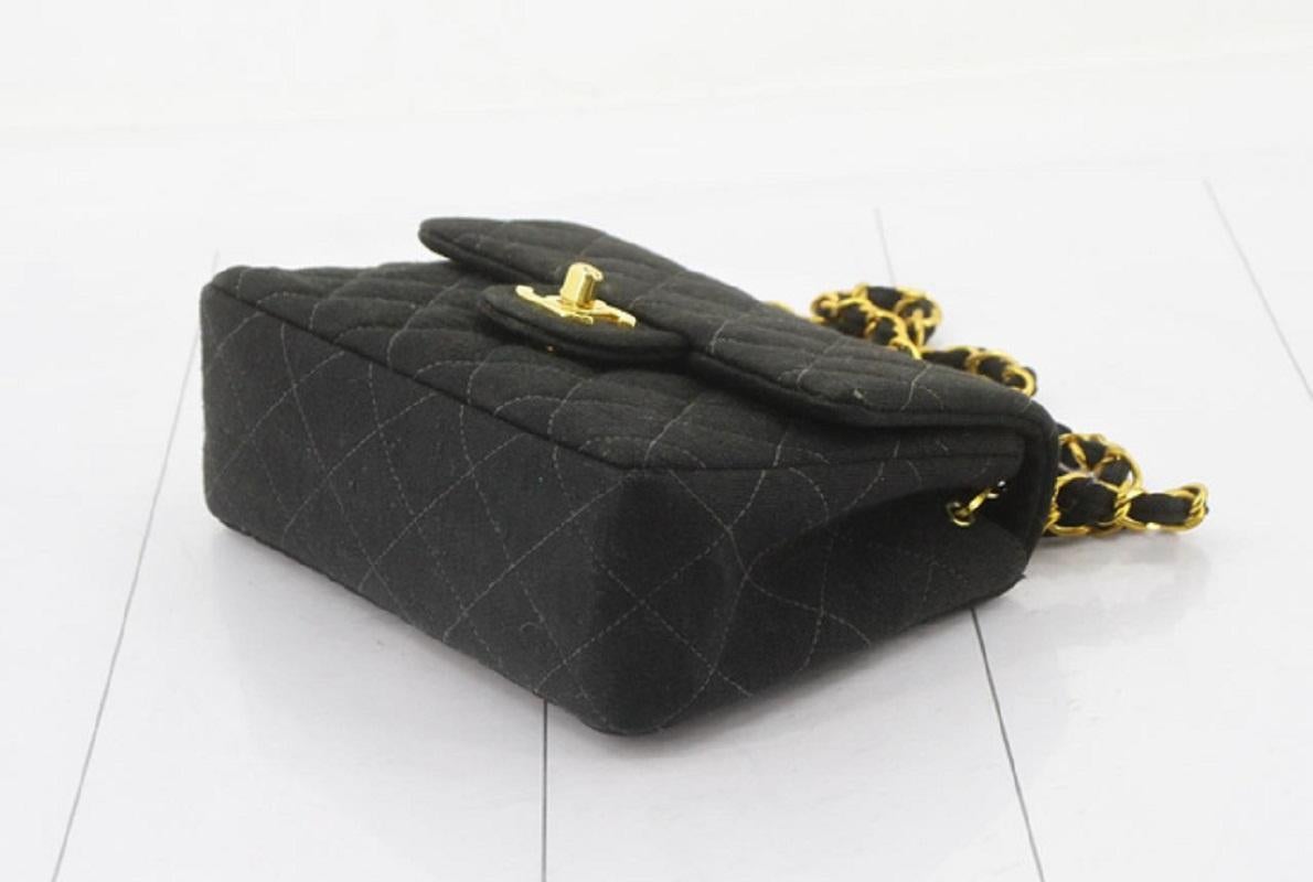 Women's Chanel Black Quilted Suede Mini Shoulder Bag For Sale