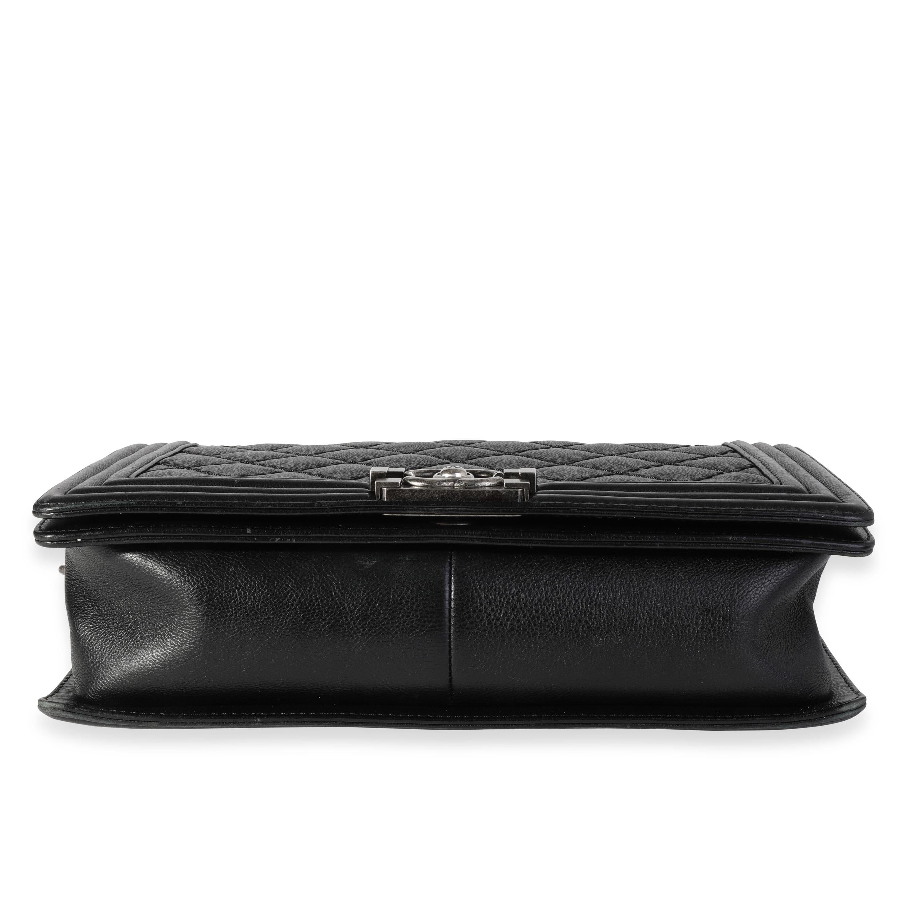 Women's Chanel Black Quilted Whipstitch Calfskin New Medium Boy Bag