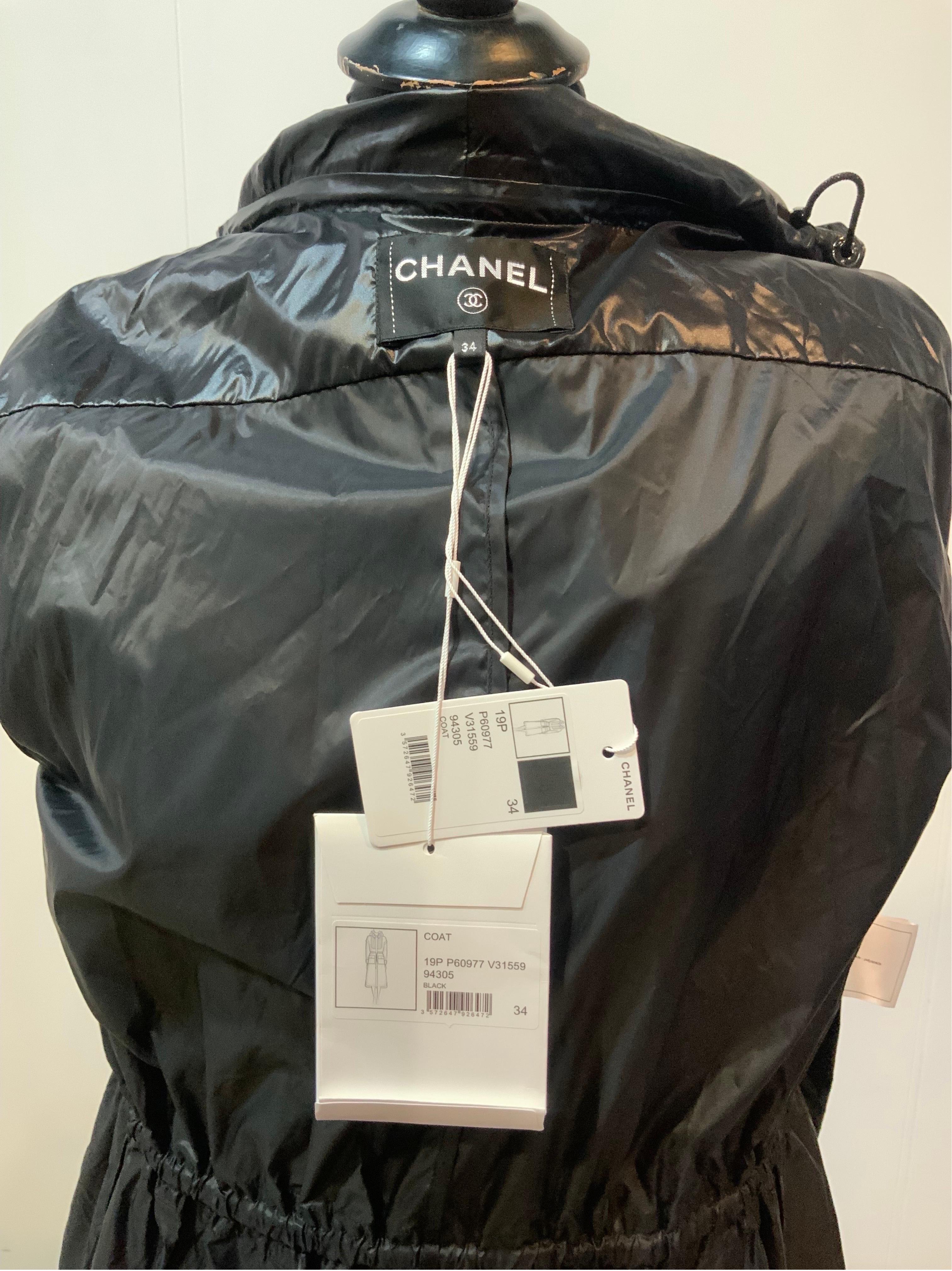 Chanel Black Rain Coat 2