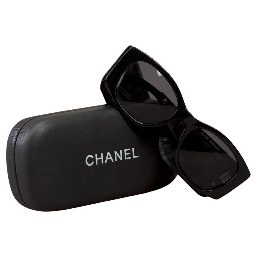Chanel Black Rare 1988 Vintage Aviator Pilot with Quilted Lambskin Sunglasses For Sale 6