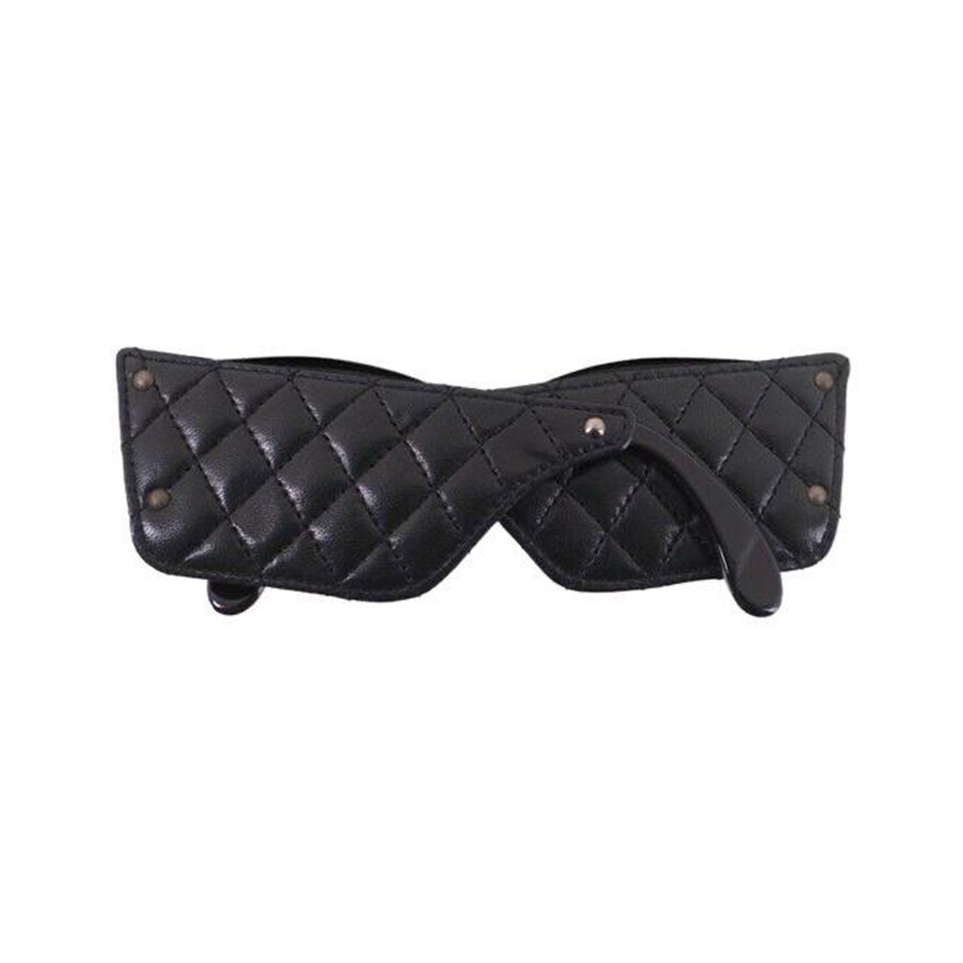 Chanel Black Rare 1988 Vintage Aviator Pilot with Quilted Lambskin Sunglasses en vente 4
