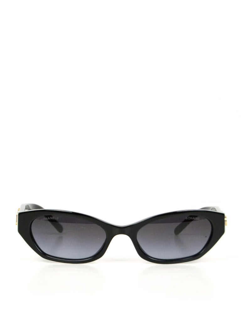 Chanel Black Rectangle Name Logo Sunglasses A71280