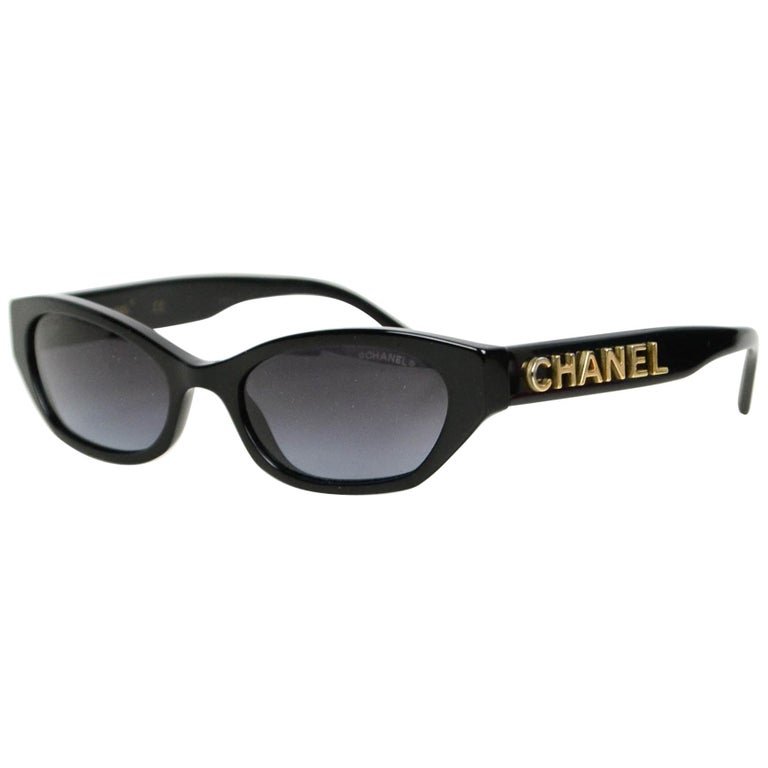 Chanel Black Rectangle Name Logo Sunglasses A71280 at 1stDibs | chanel  rectangle sunglasses a71280 black, chanel a71280, chanel sunglasses a71280