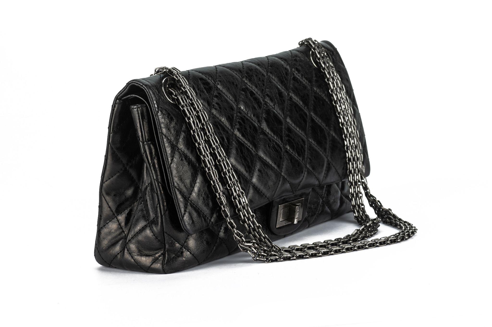Nero Chanel Black Reissue Borsa a doppia patta 227 in vendita