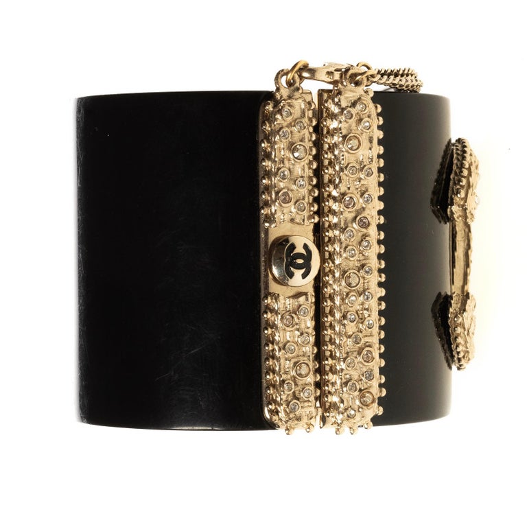 Chanel Black Resin 3 Button Cuff Bracelet 2018 Fall Collection — Benchmark  of Palm Beach