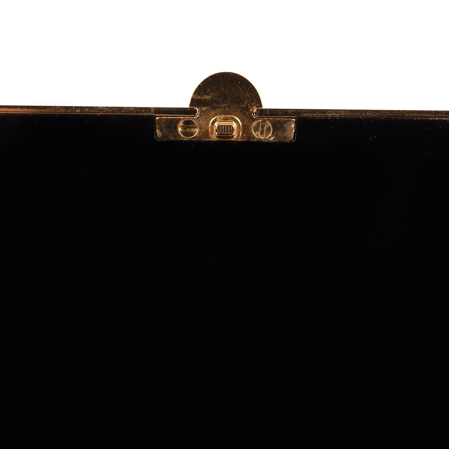 Sac de soirée en résine noire de Chanel avec GHW en vente 8