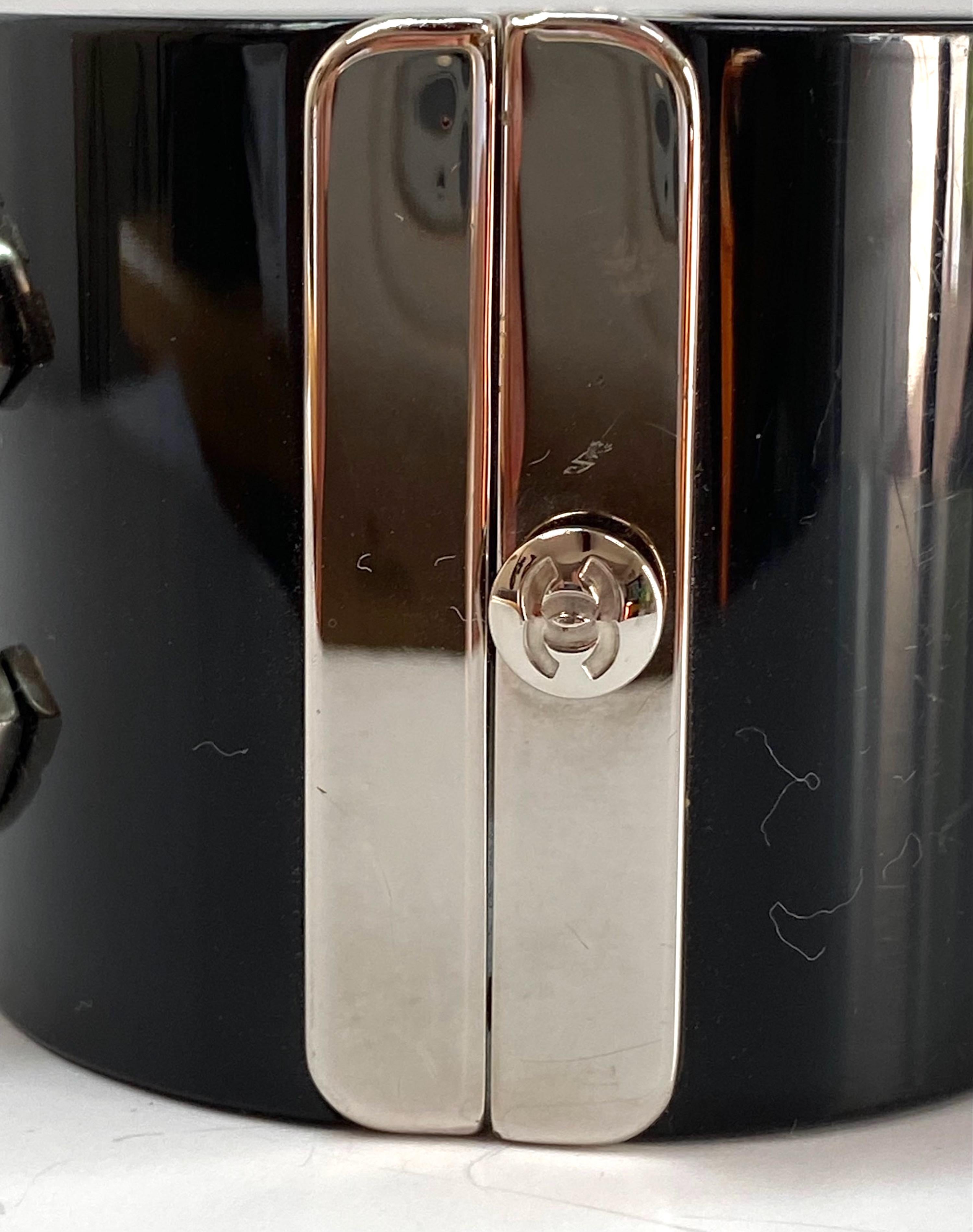 Chanel Black Resin with Rhinestone Logo Cuff, Spring 2009 Collection 4