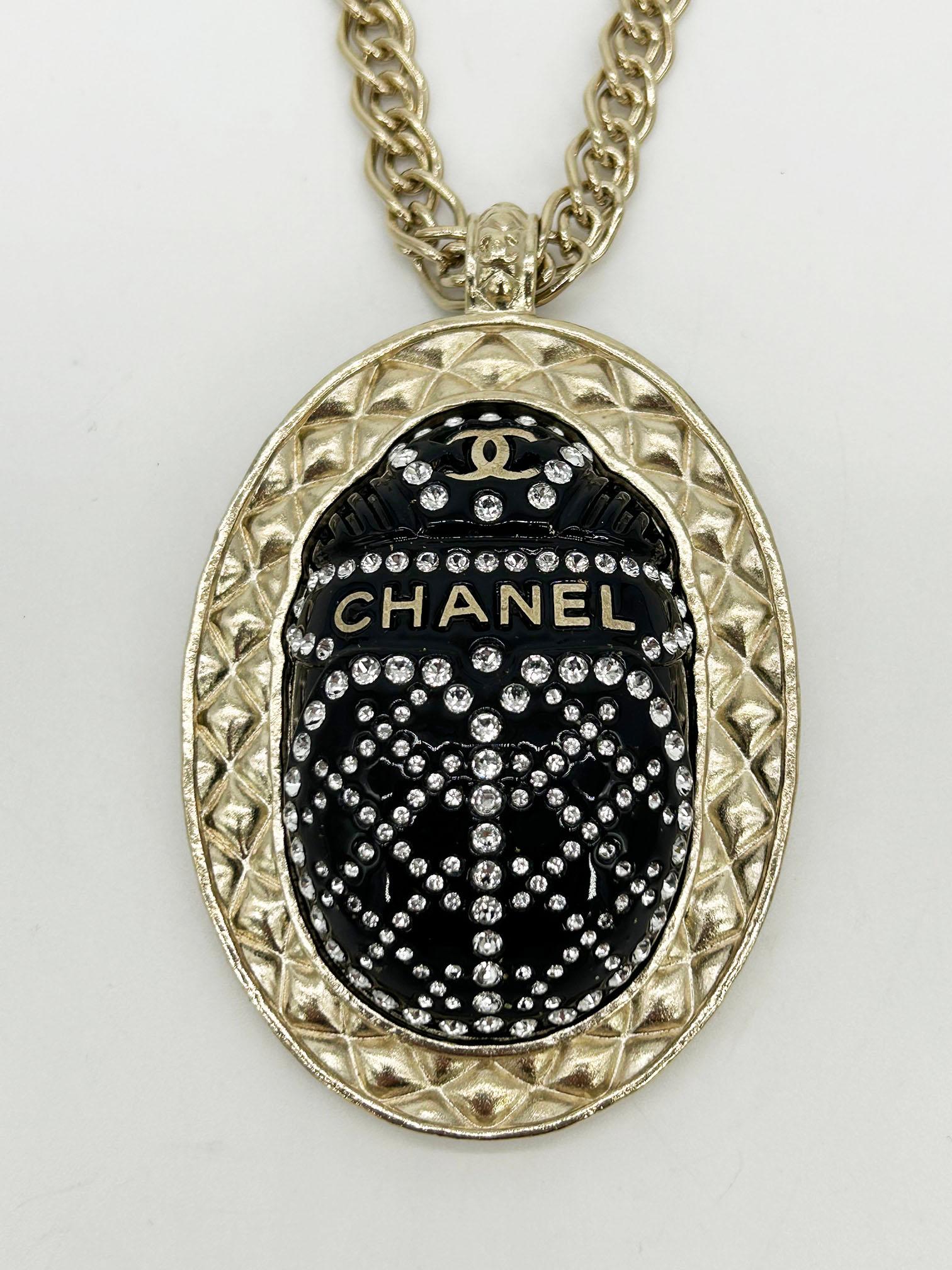 chanel scarab necklace