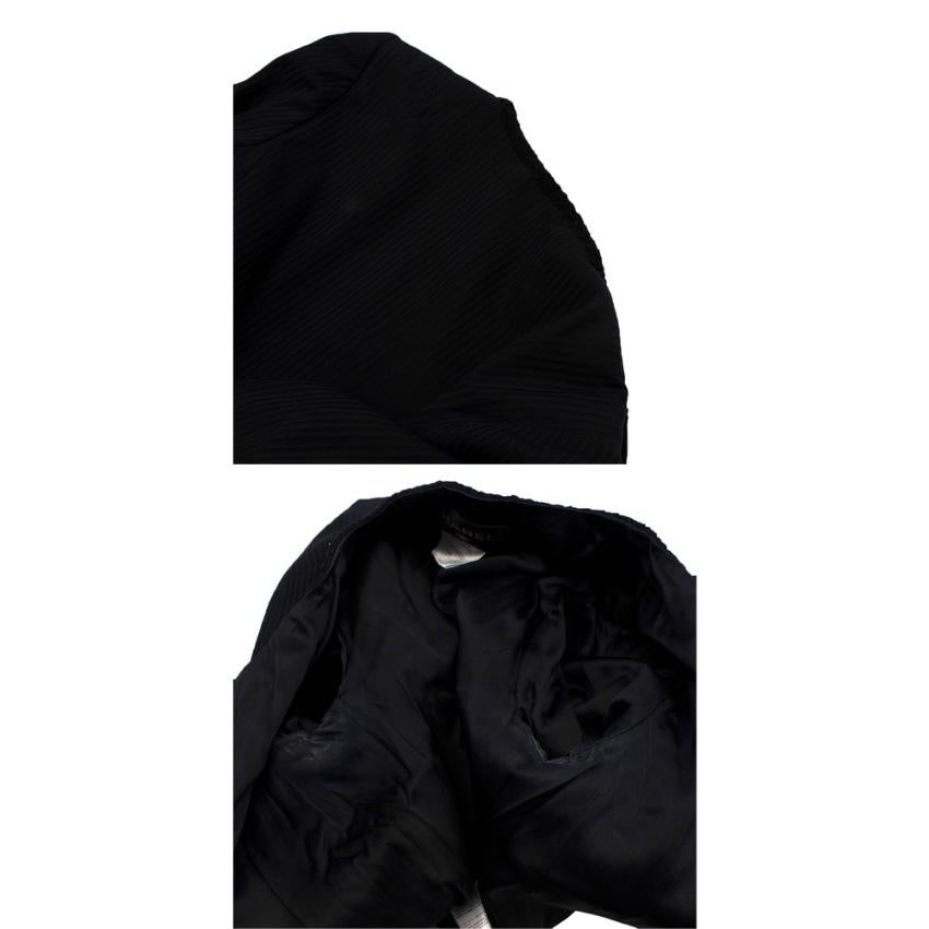 Chanel Black Ribbed Collarless Jacket For Sale 6