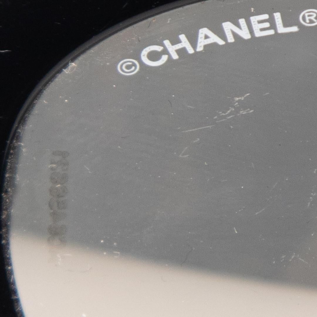 Women's Chanel Black Round Mirror Lenses Sunglasses For Sale